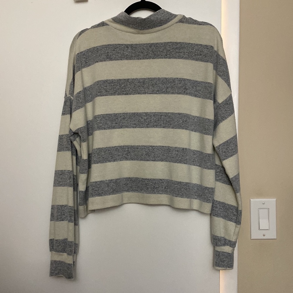 la miel Striped Sweater Loose Turtleneck Small - Picture 2 of 5